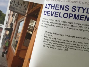 Page 148 of the plan discussed ways for developers to express their projects in the Athens Way.